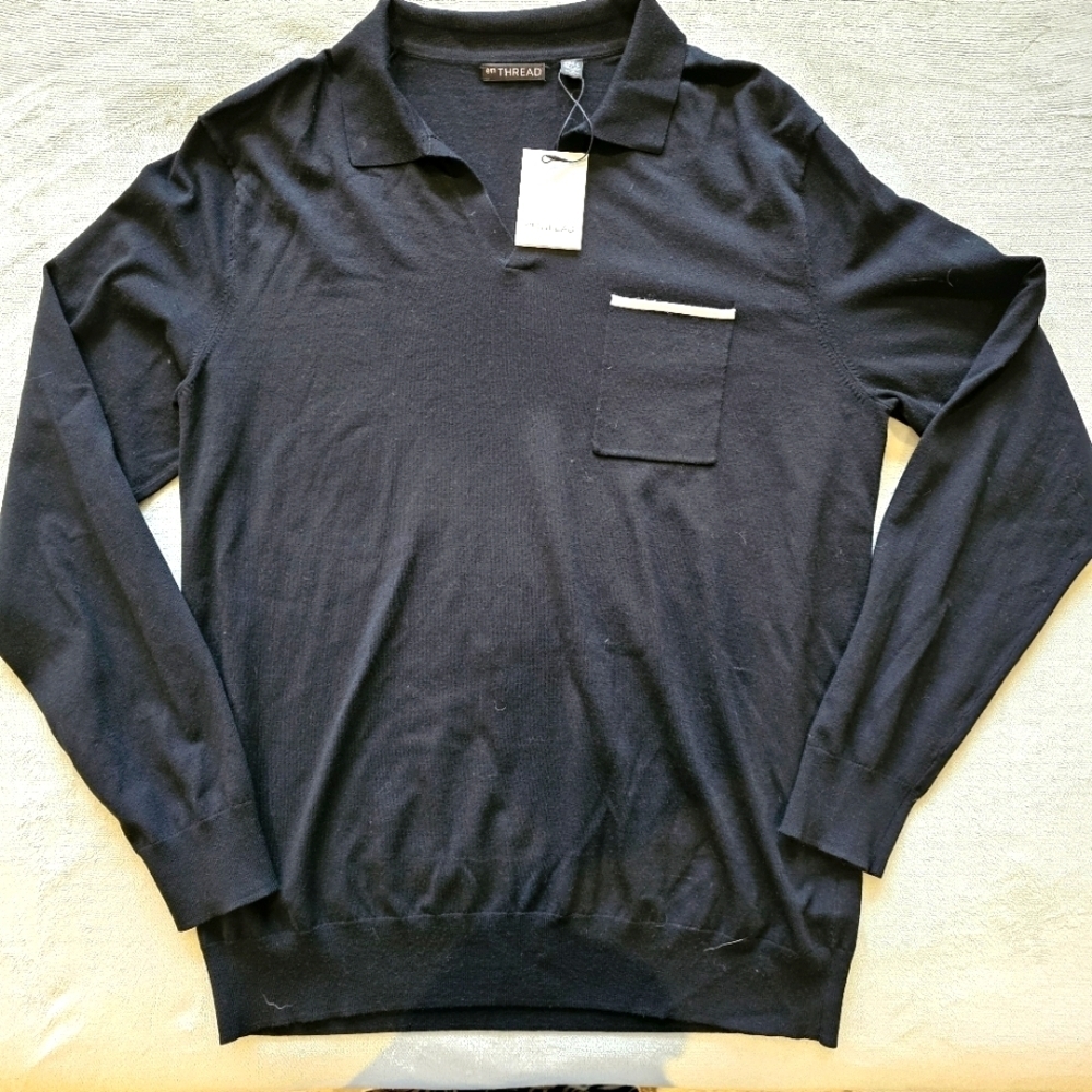 Mens en Thread collared sweater